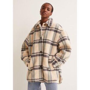 H&M Sherpa Plaid Shacket